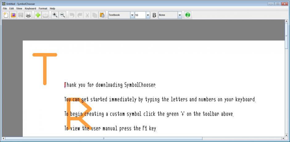 screenshot of program