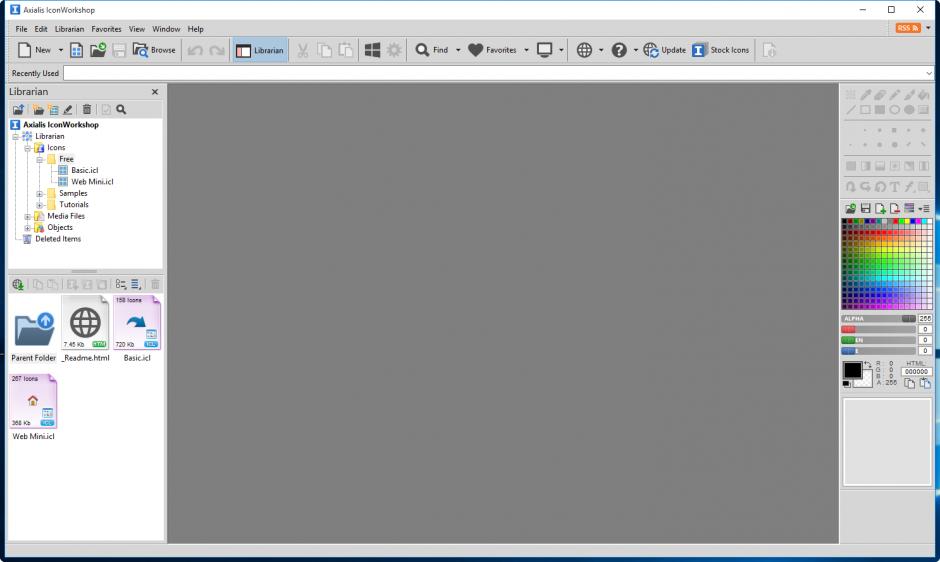Axialis IconWorkshop main screen