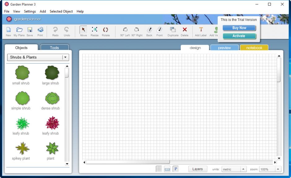 screenshot of program