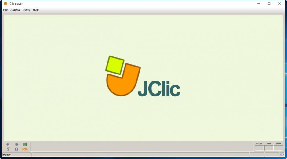 JClic main screen