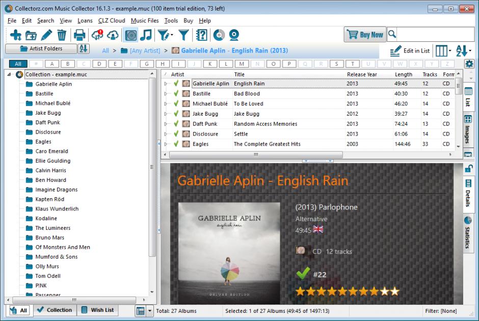 screenshot of program