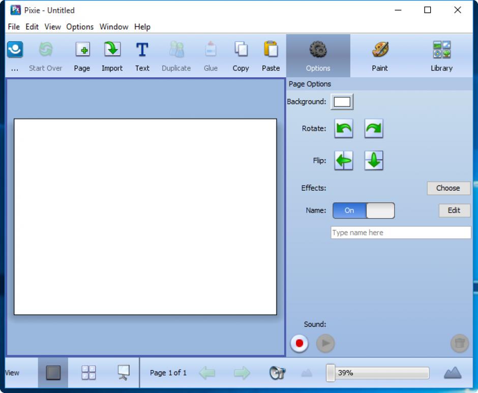 screenshot of program