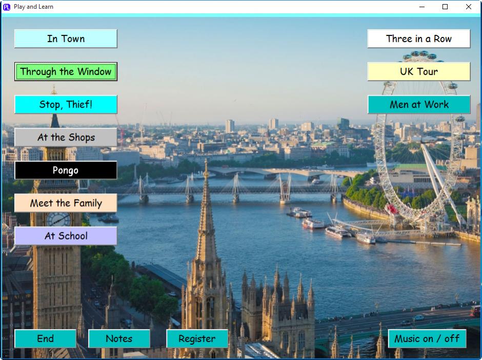 Play and Learn main screen