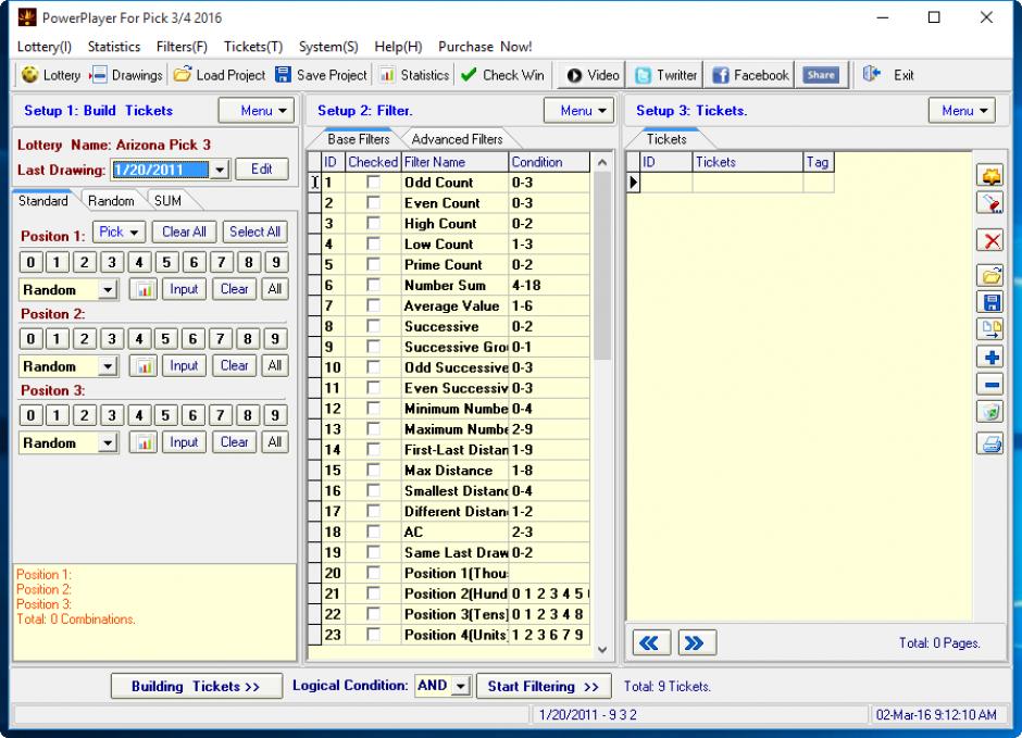 screenshot of program