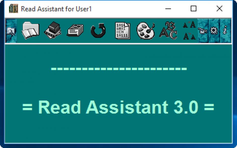 Read Assistant main screen