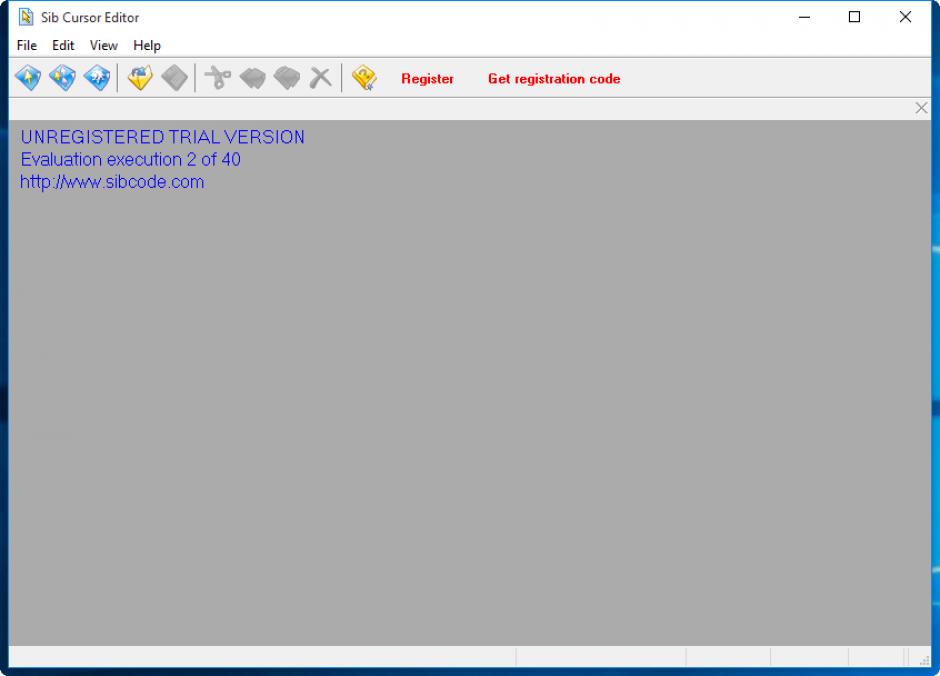 Sib Cursor Editor main screen