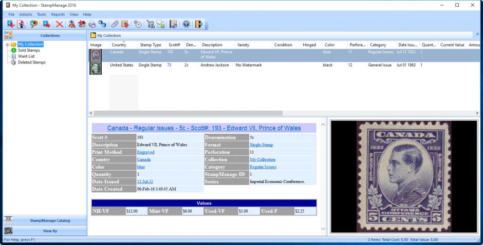 screenshot of program