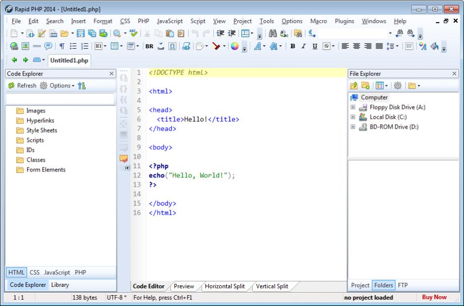 screenshot of program