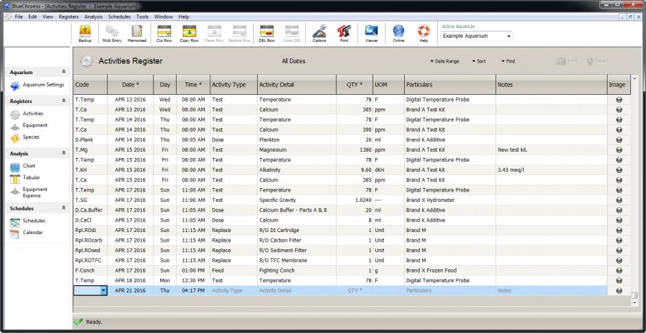 screenshot of program