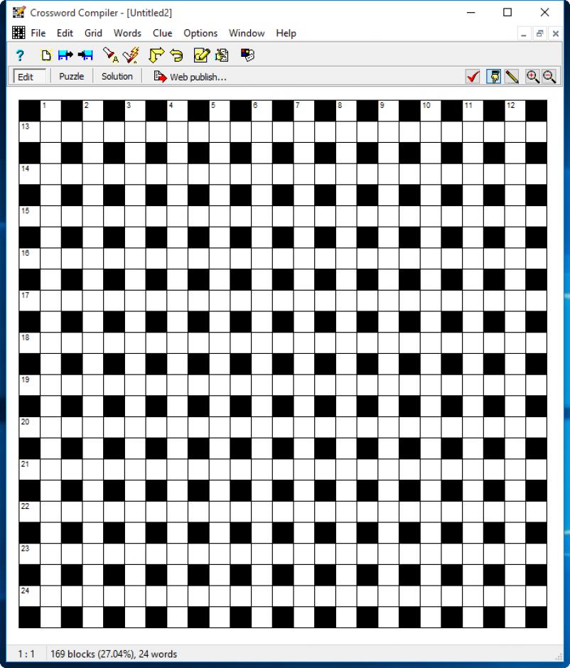 Crossword Compiler main screen