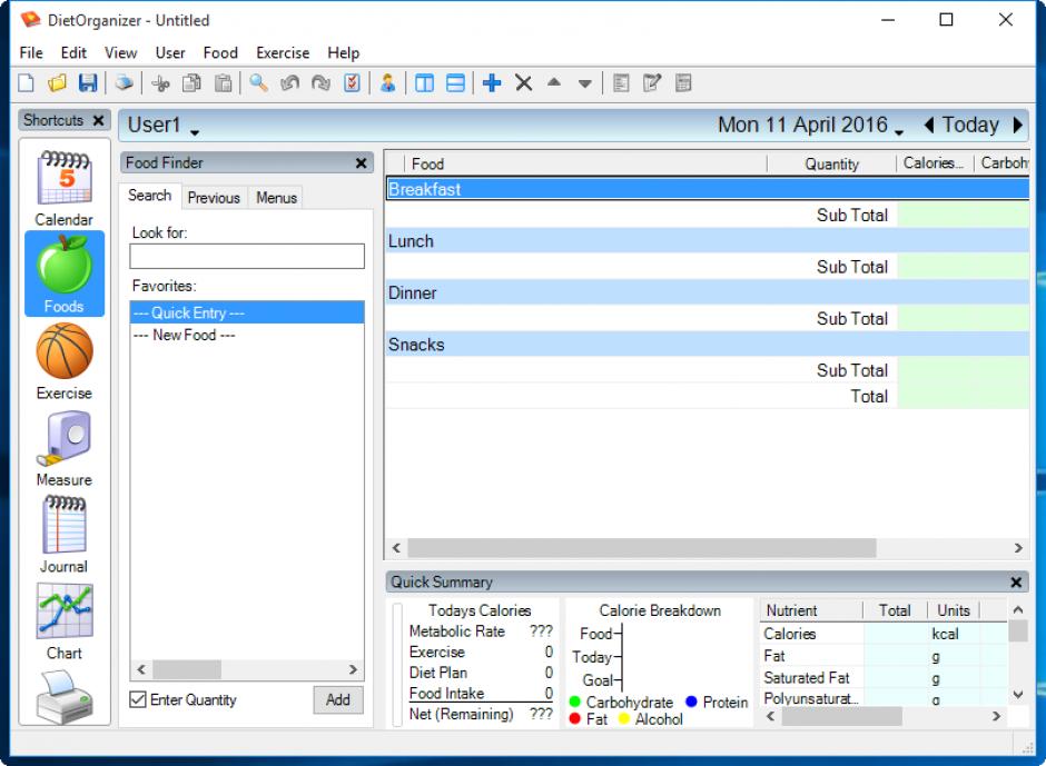 screenshot of program