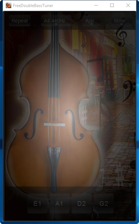 Free Double Bass Tuner main screen