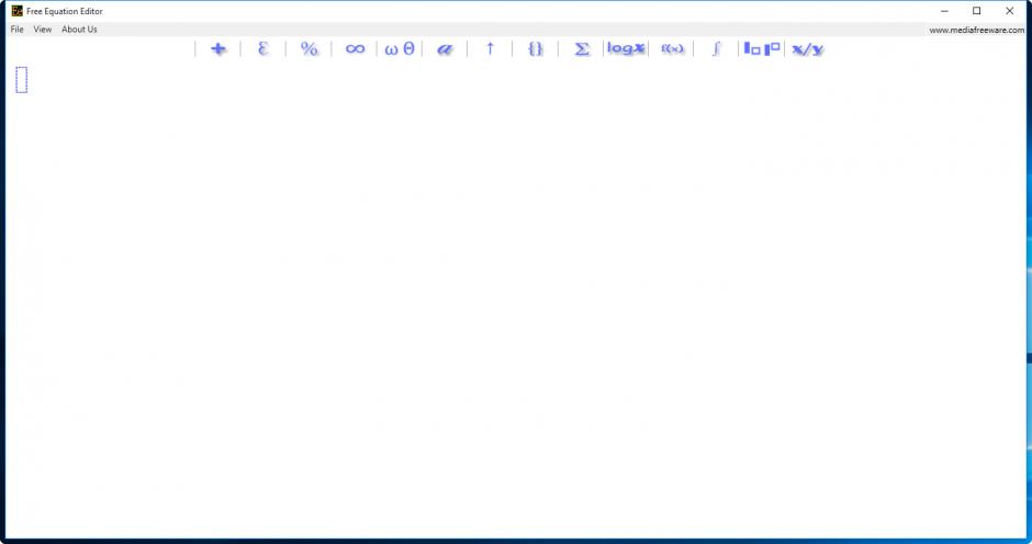 Free Equation Editor main screen