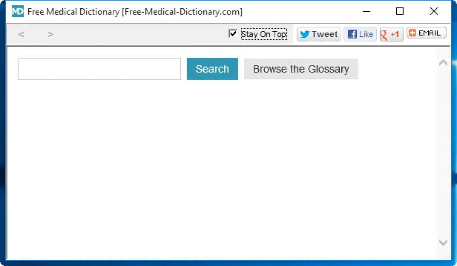 Free Medical Dictionary main screen