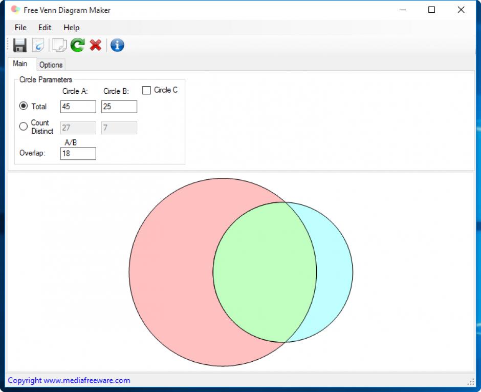 Free Venn Diagram Maker main screen