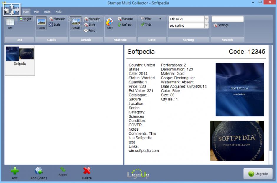 screenshot of program