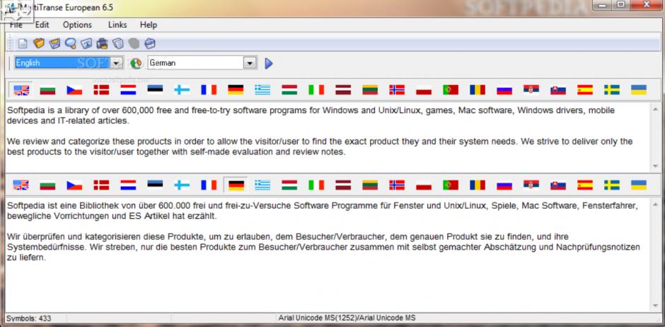 screenshot of program