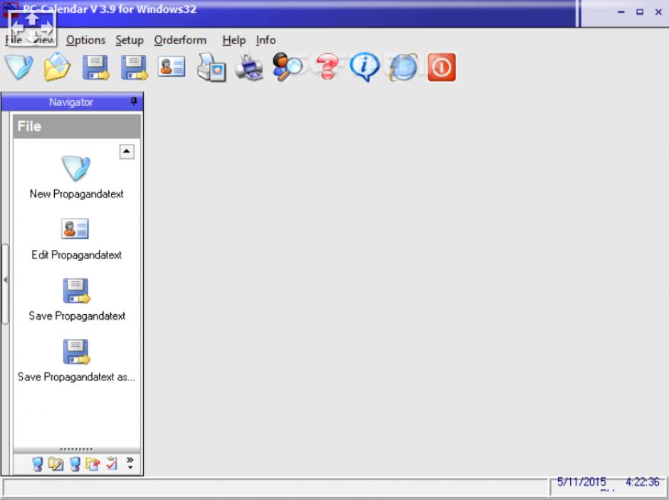 screenshot of program