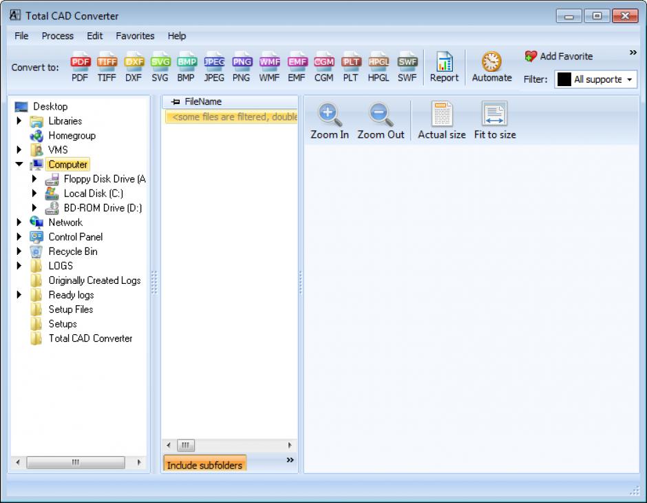 screenshot of program