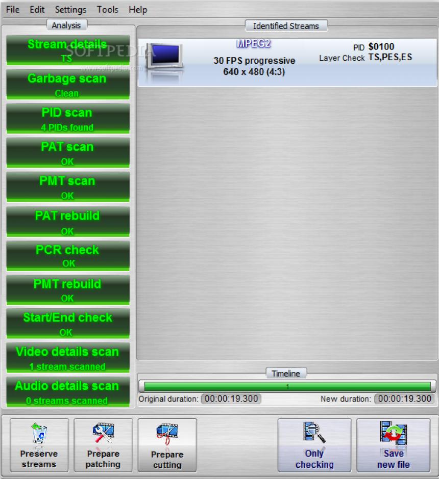 screenshot of program