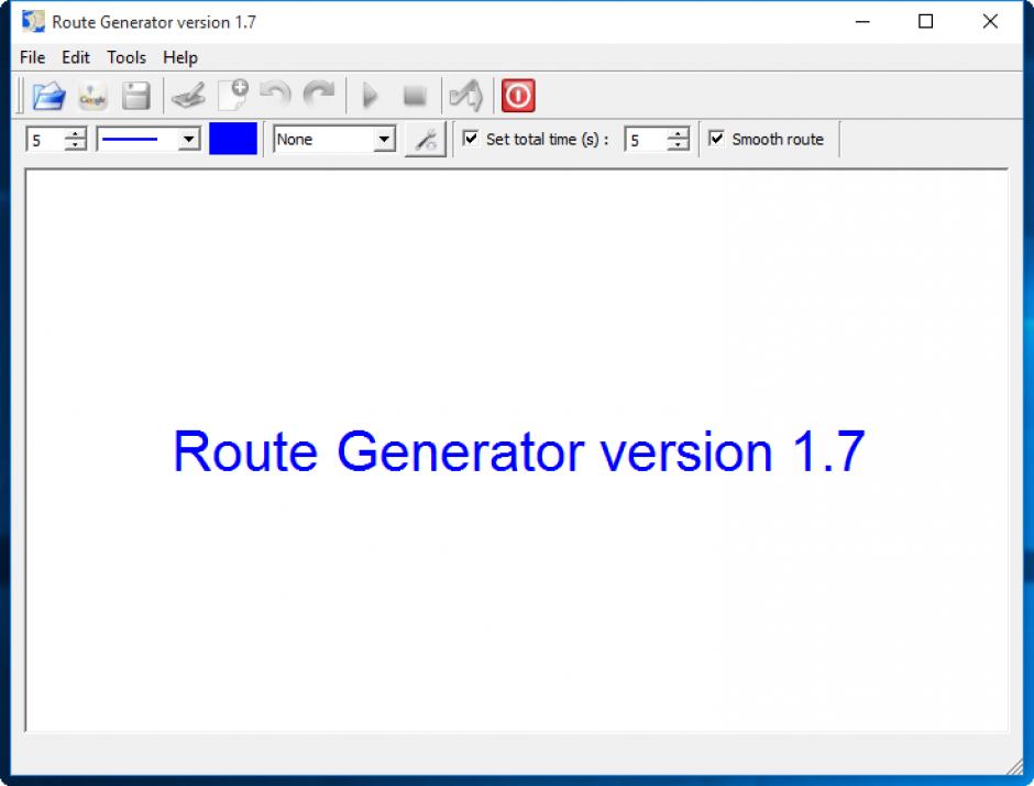 Route Generator main screen