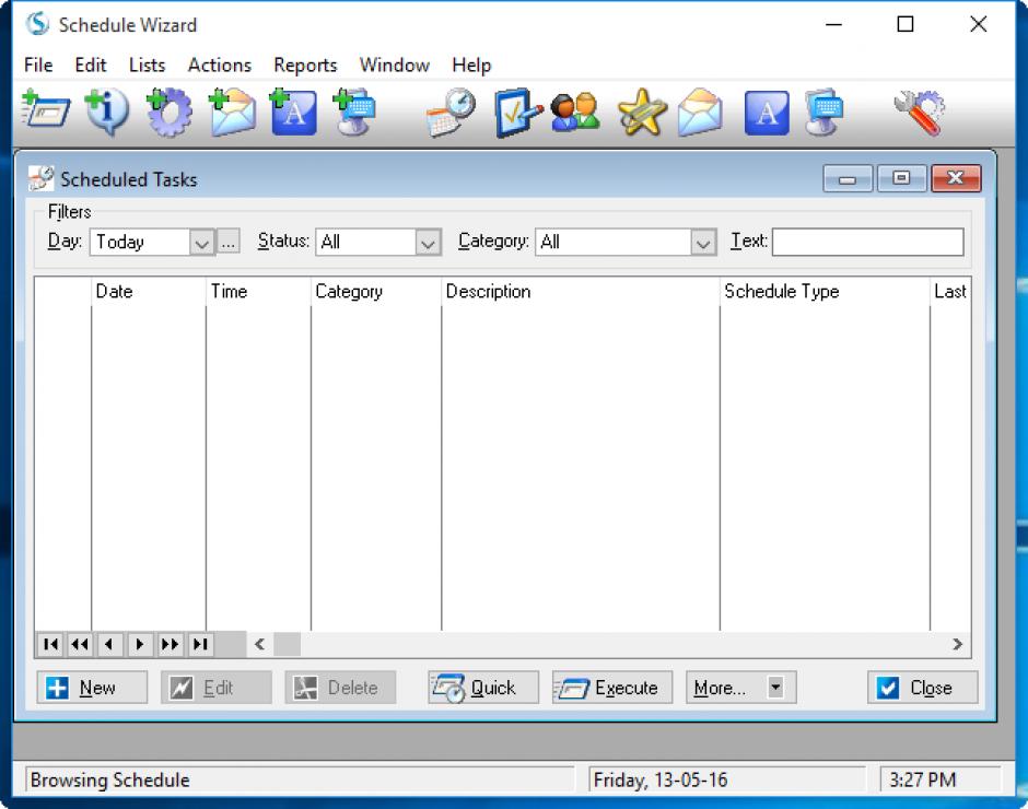 screenshot of program