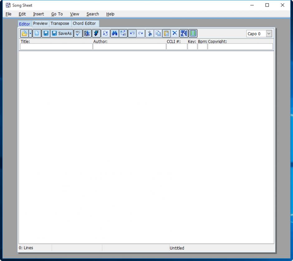 screenshot of program