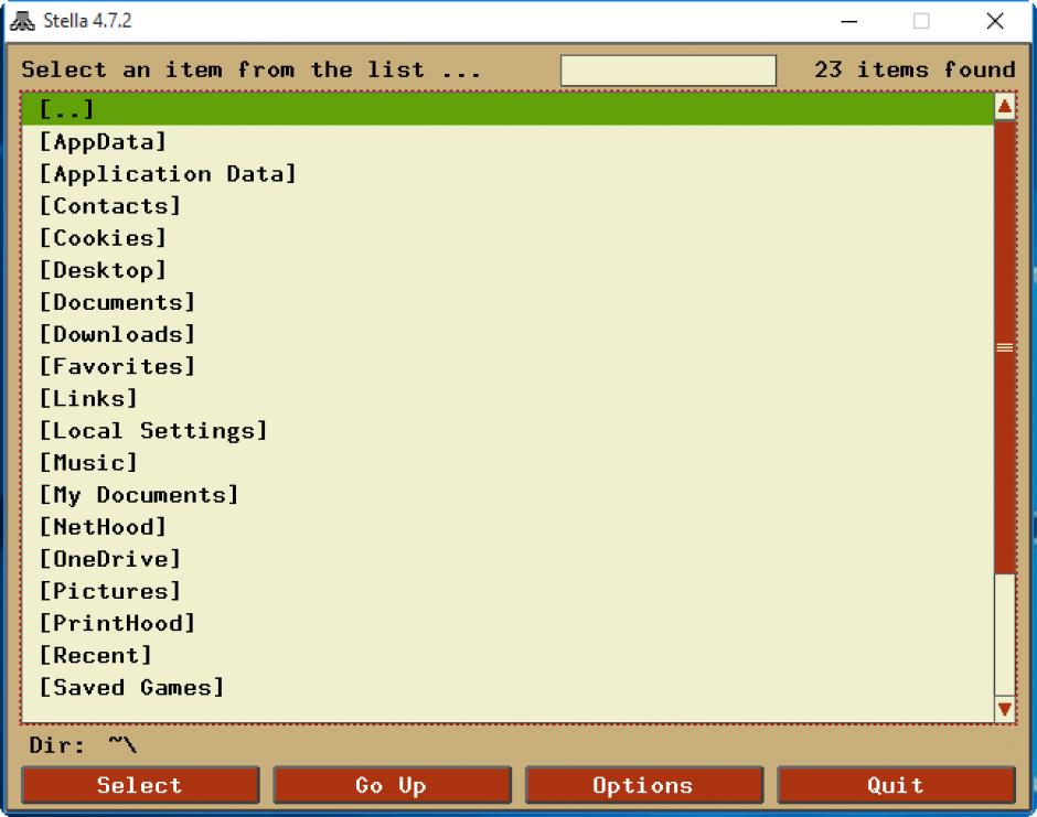 screenshot of program