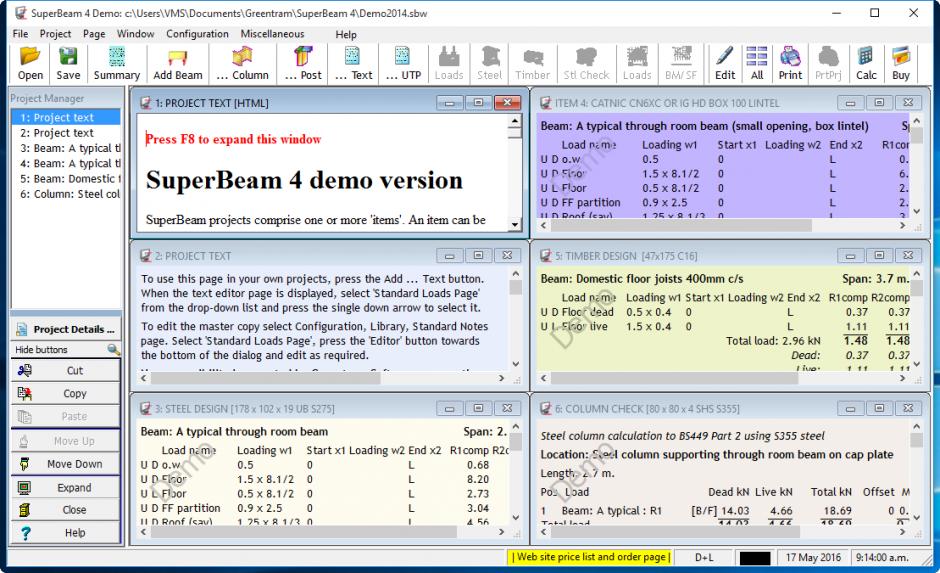 screenshot of program