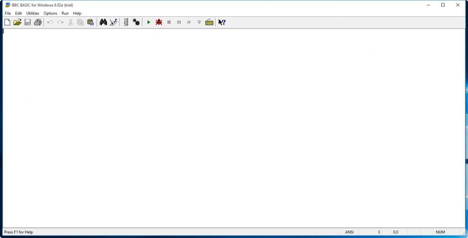 BBC BASIC for Windows main screen