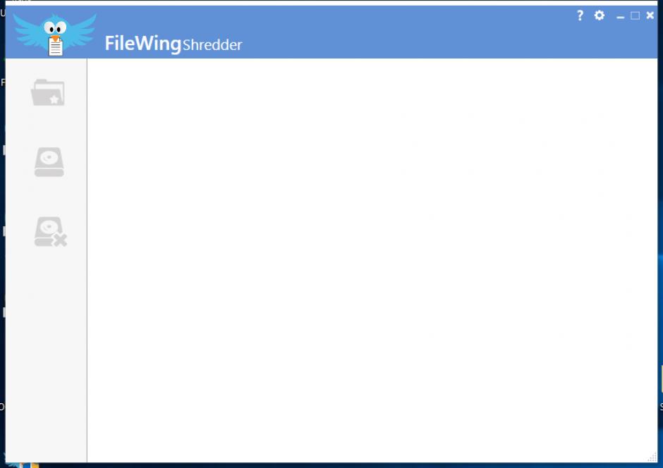 FileWingShredder main screen