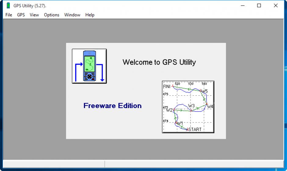 GPS Utility main screen