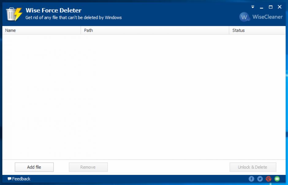Wise Force Deleter main screen