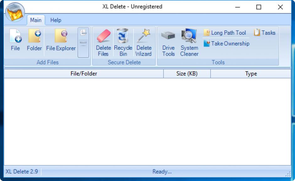 screenshot of program