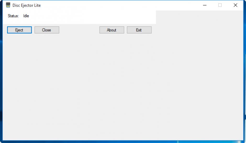 Disc Ejector Lite main screen