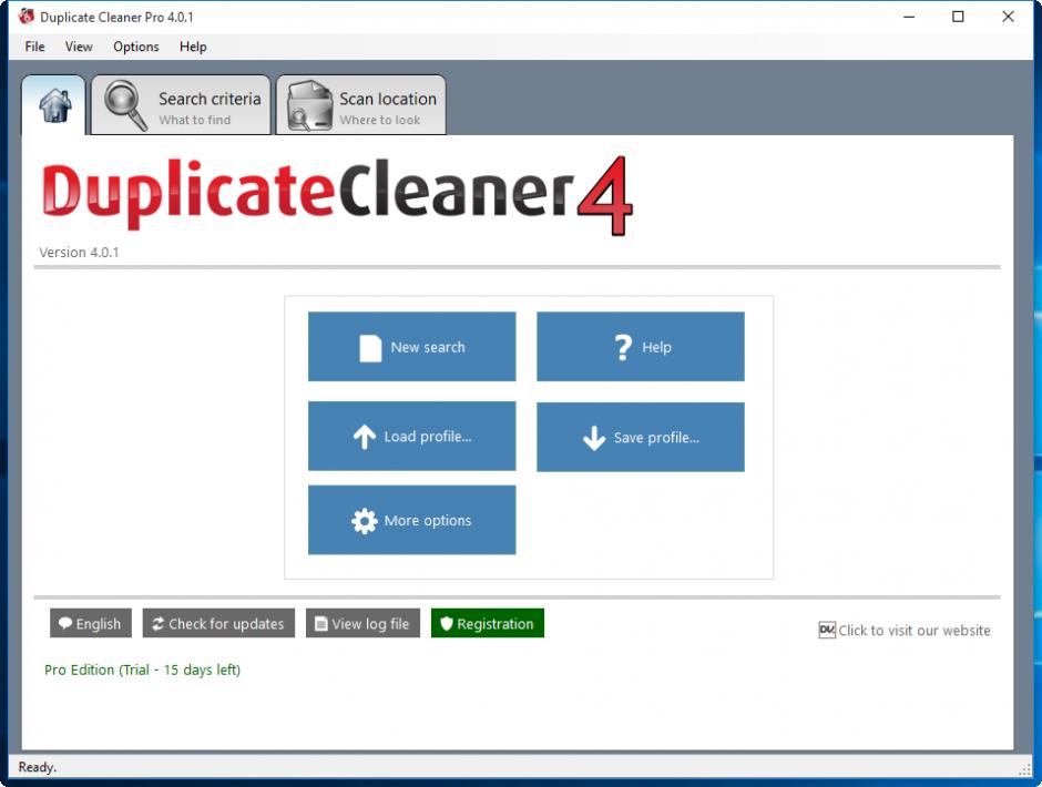 Duplicate Cleaner Pro main screen