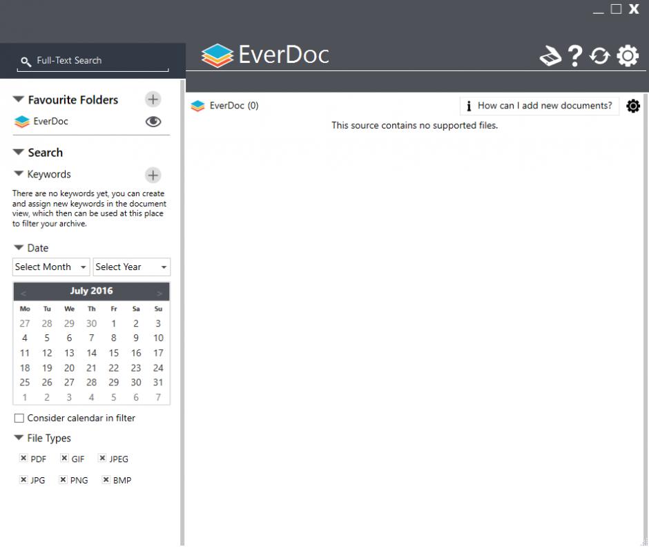 EverDoc 2017 main screen