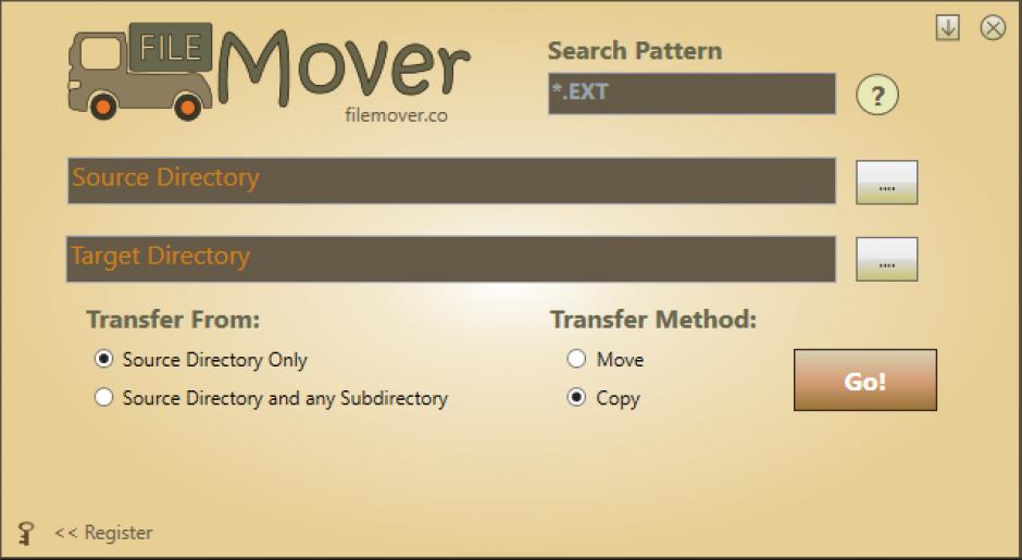 FileMover main screen