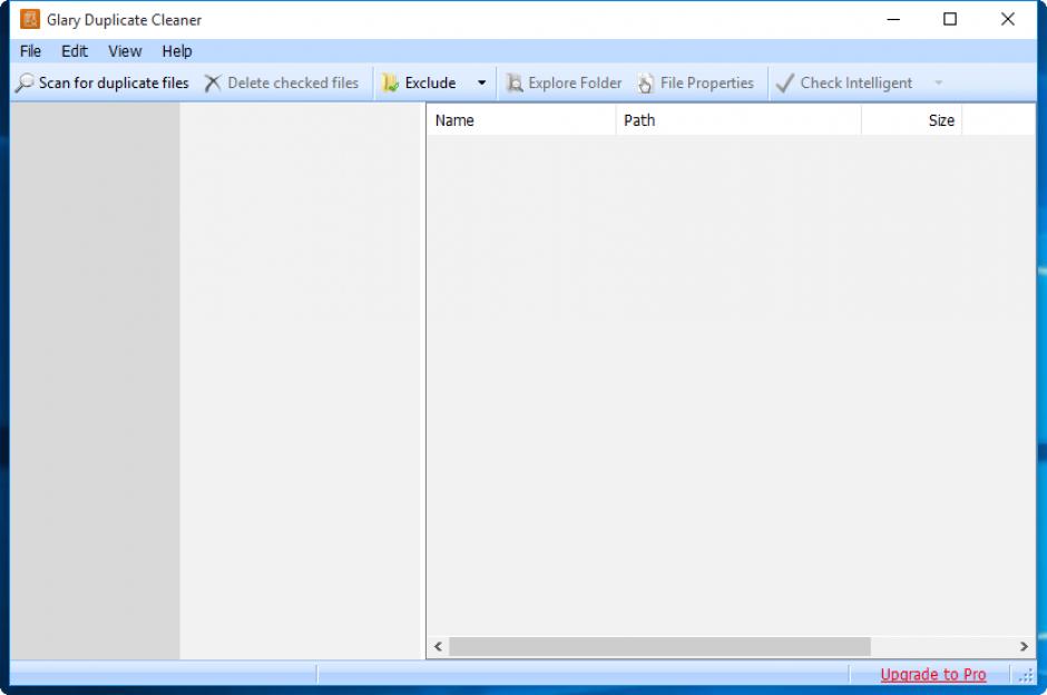 Glary Duplicate Cleaner main screen