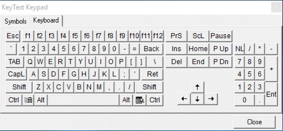 KeyText main screen