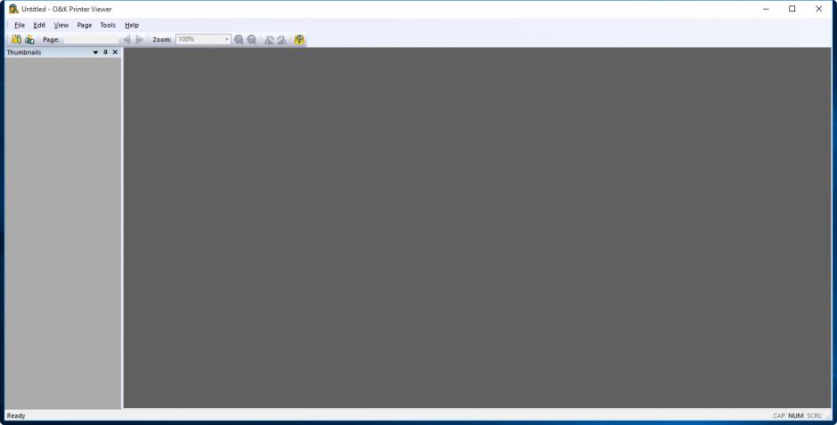 O&K Printer Viewer main screen