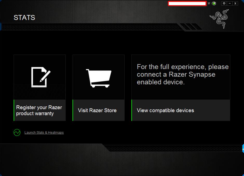Razer Synapse main screen