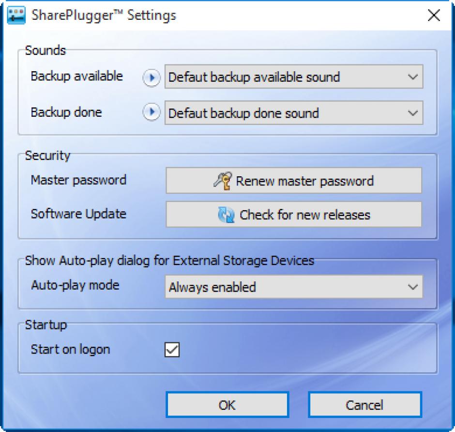 SharePlugger main screen