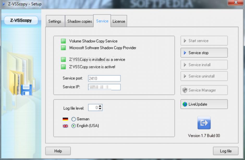 Z-VSScopy main screen