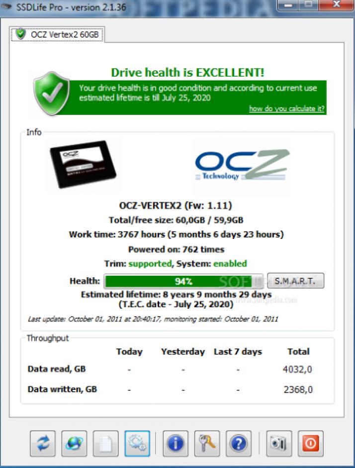 SSDlife Pro main screen