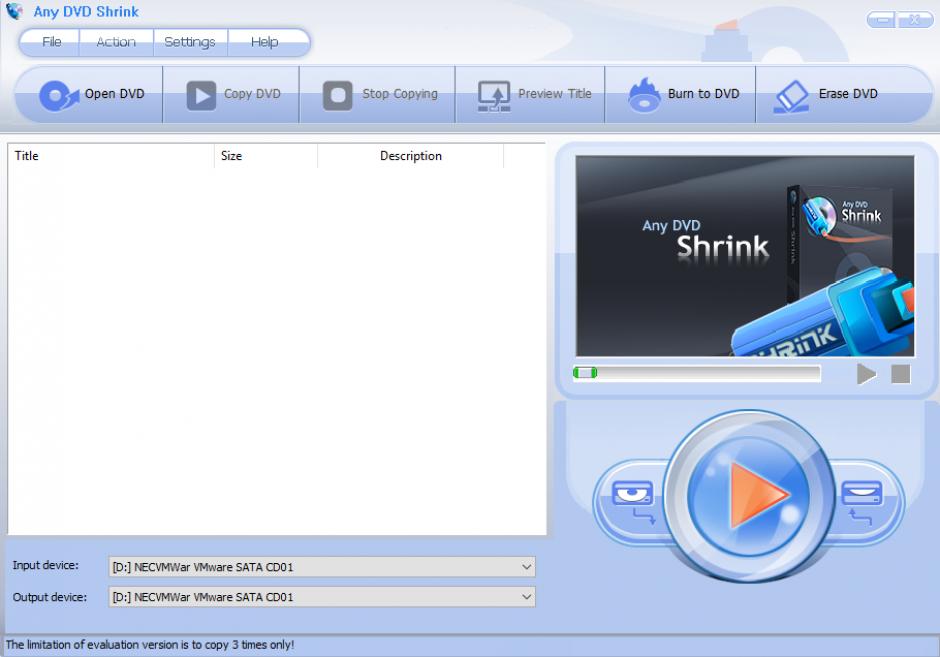 screenshot of program