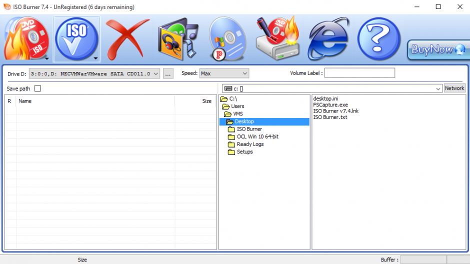 screenshot of program