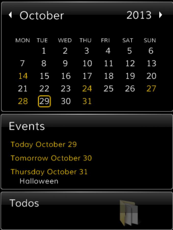 Desktop iCalendar Lite main screen