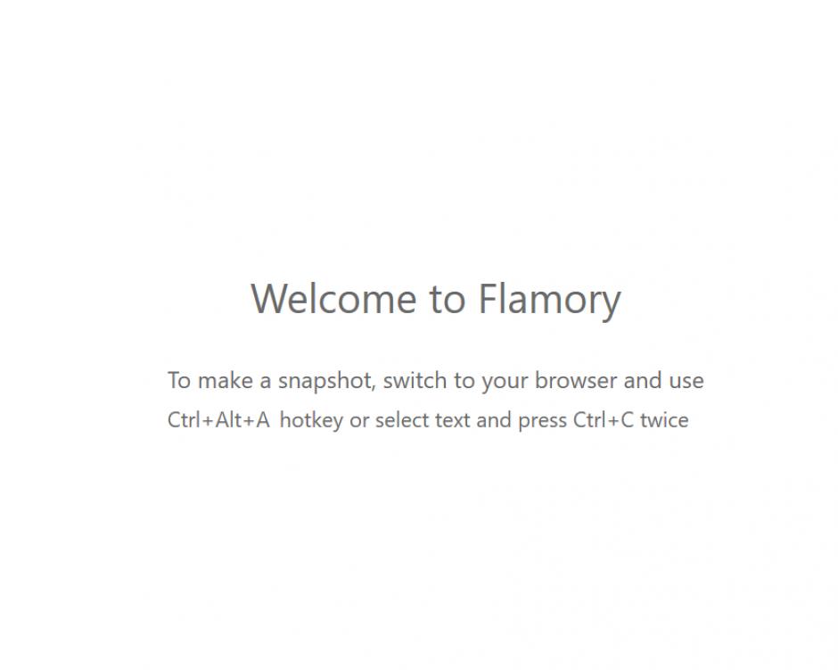 Flamory main screen