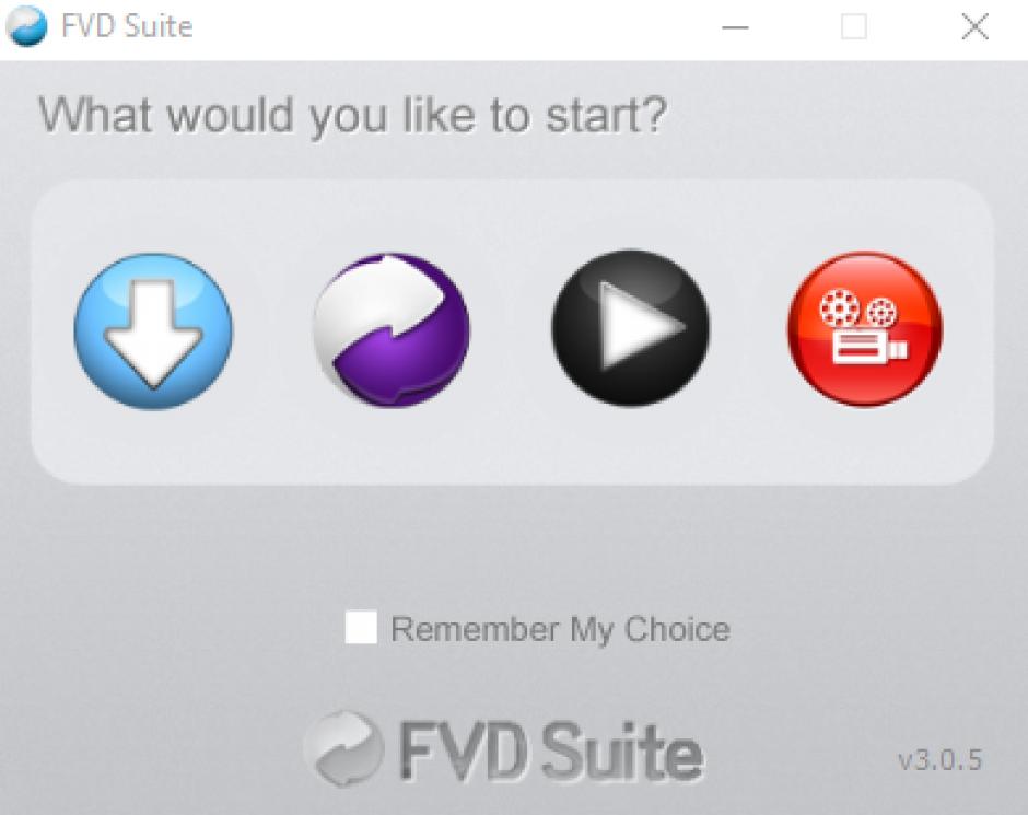 FVD Suite main screen